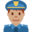 man police officer, medium skin tone